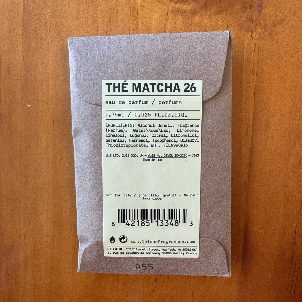 Le Labo Thé Matcha 26 Sample 0.75ml